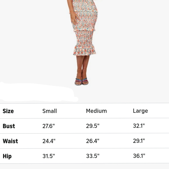 ⭐🆕 Floral One Shoulder Smocked Midi Dress - Picture 10 of 11